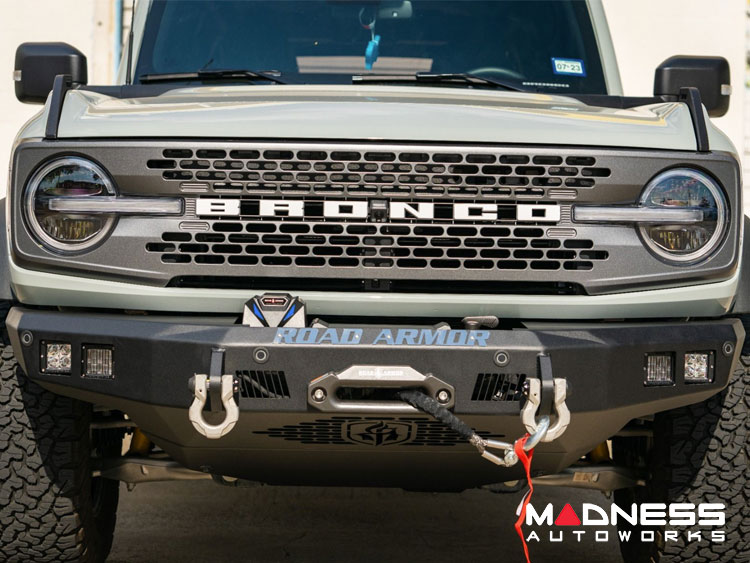 Ford Bronco Winch Bumper - Front - Stealth - Road Armor